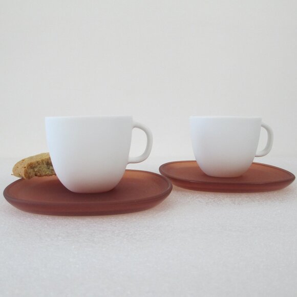 SET OF TWO NESPRESSO "LUME" EXPRESSO CUPS & SAUCERS - Picture 3 of 10